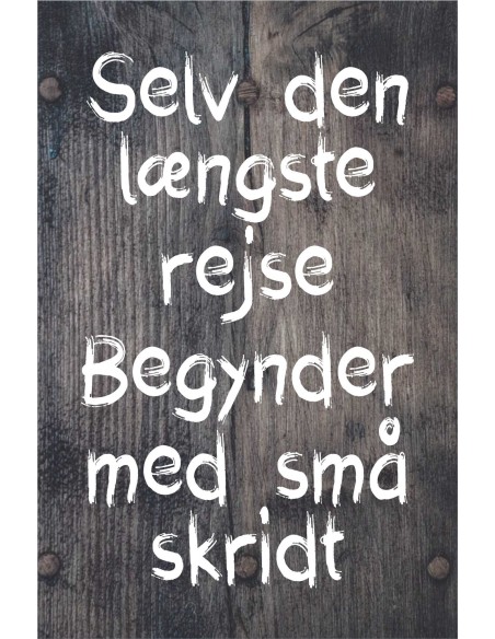 Skilt 104 - Selv den længste rejse