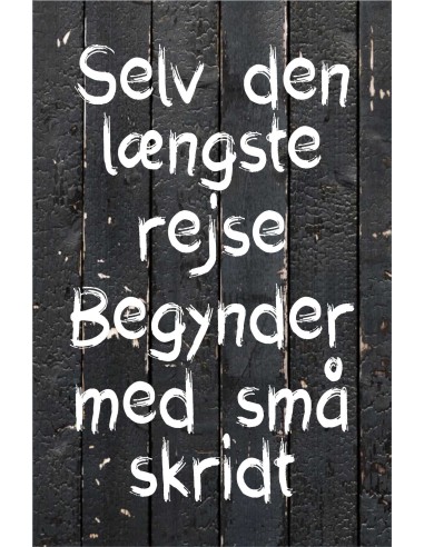 Skilt 104 - Selv den længste rejse