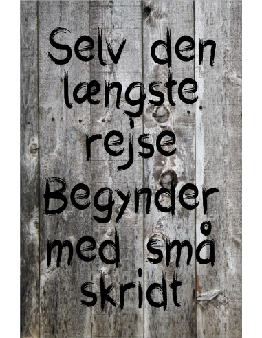 Skilt 104 - Selv den længste rejse