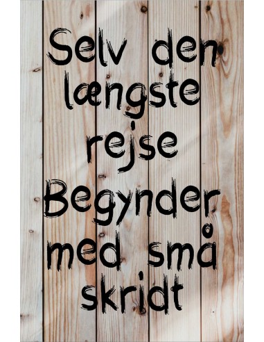 Skilt 104 - Selv den længste rejse