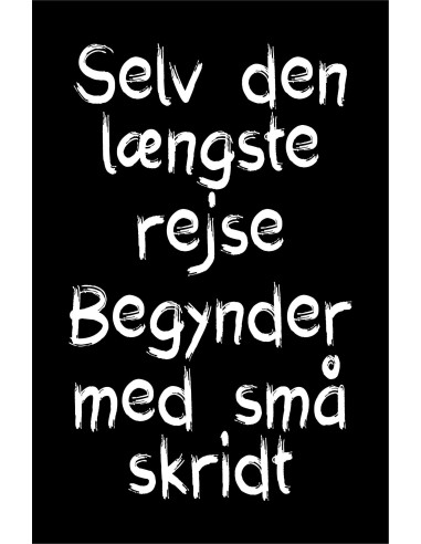 Skilt 104 - Selv den længste rejse