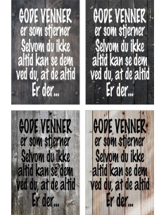 Skilte 114 - Gode Venner er som stjerner 2