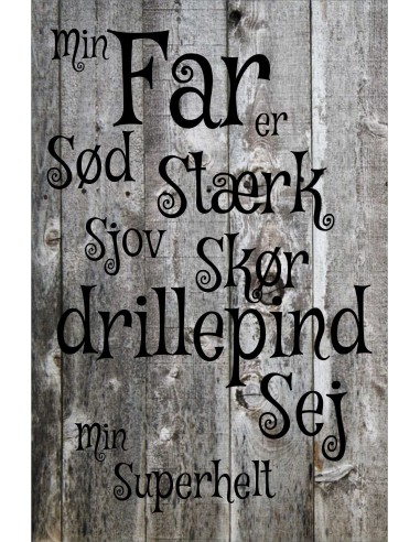 Skilt 124 - Min far er