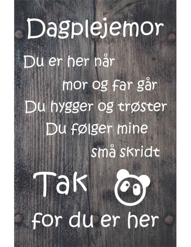 Skilt 128 - Dagplejemor