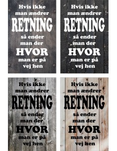 Skilt 131 - Hvis man ikke ædre retning 2