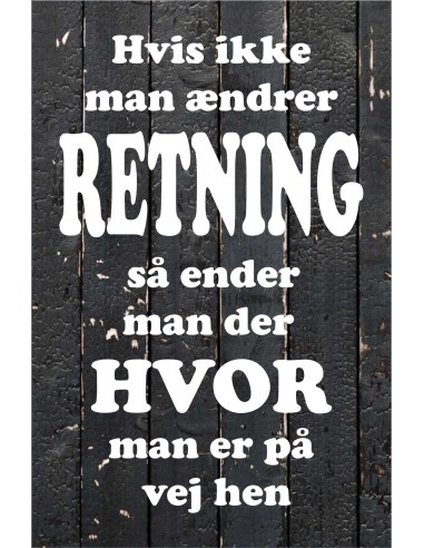 Skilt 131 - Hvis man ikke ædre retning