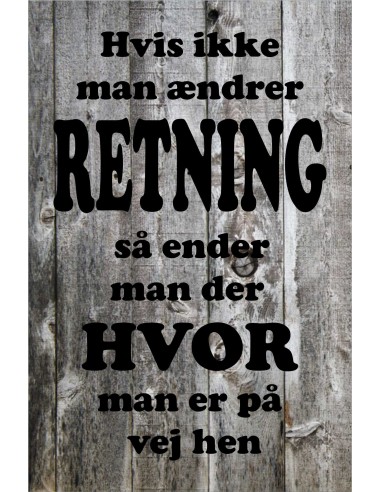 Skilt 131 - Hvis man ikke ædre retning