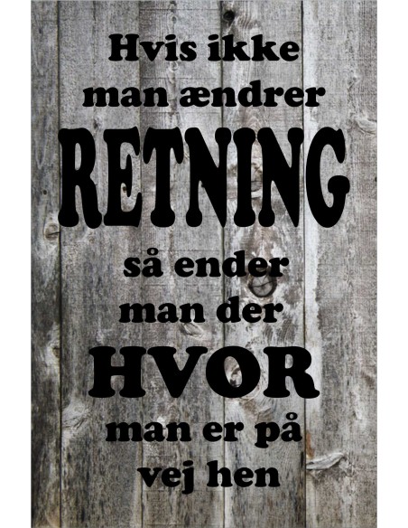 Skilt 131 - Hvis man ikke ædre retning