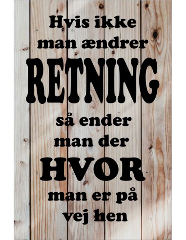 Skilt 131 - Hvis man ikke ædre retning