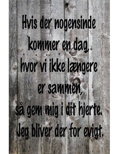 Skilt 145 - Hvis der nogen sinde kommer en dag