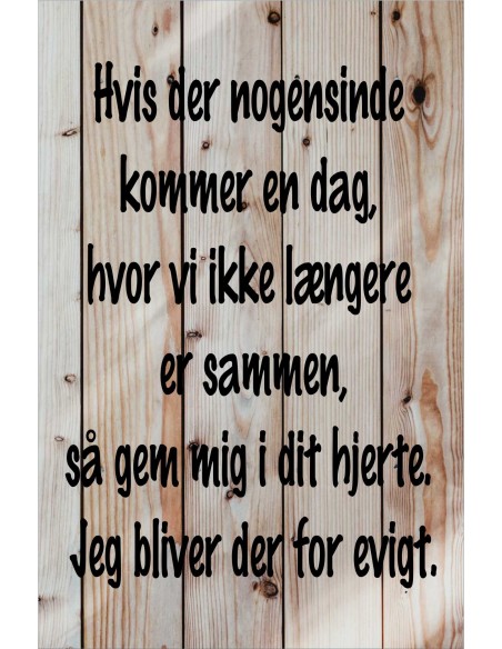 Skilt 145 - Hvis der nogen sinde kommer en dag