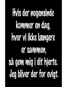 Skilt 145 - Hvis der nogen sinde kommer en dag