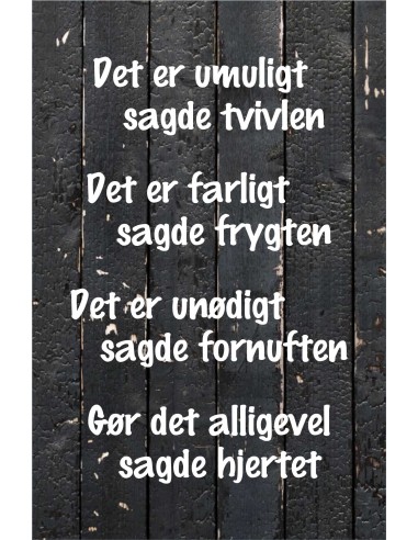 Skilt 148 - Det er umuligt sagde