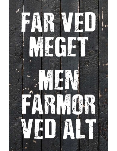 Skilt 161 - Far ved meget