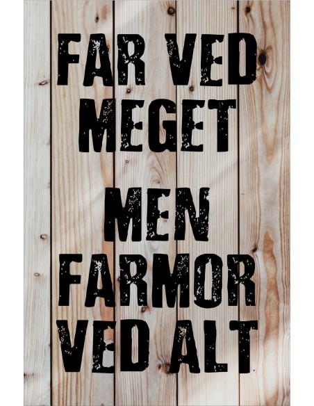 Skilt 161 - Far ved meget