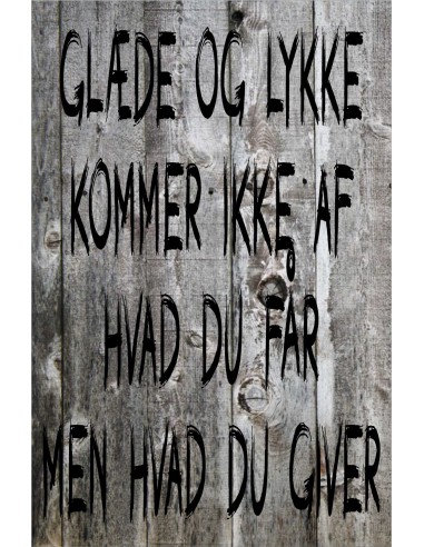 Skilt 163 - Glæde og lykke