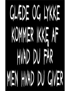 Skilt 163 - Glæde og lykke