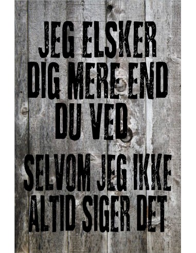 Skilt 167 - Jeg elsker dig