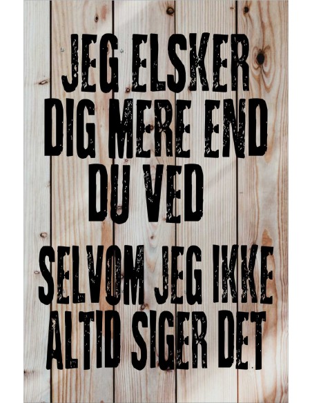 Skilt 167 - Jeg elsker dig