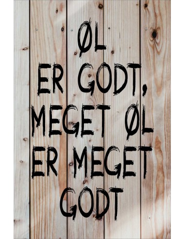 Skilt 170 - Øl er godt