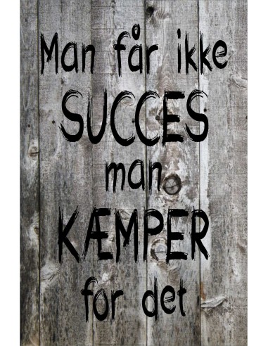 Skilt 172 - Man får ikke succes