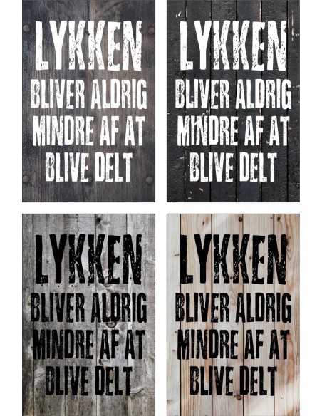 Skilt 177 - Lykke bliver aldrig