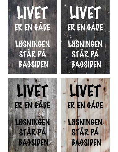 Skilt 179 - Livet er en gåde