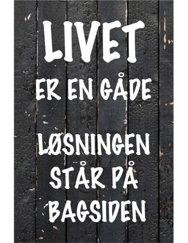 Skilt 179 - Livet er en gåde