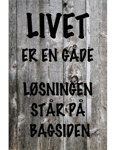 Skilt 179 - Livet er en gåde