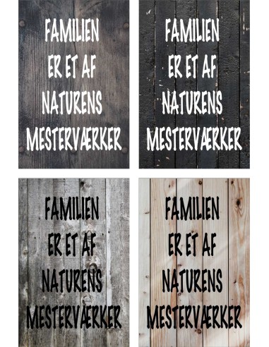 Skilt 183 - Familie er et af