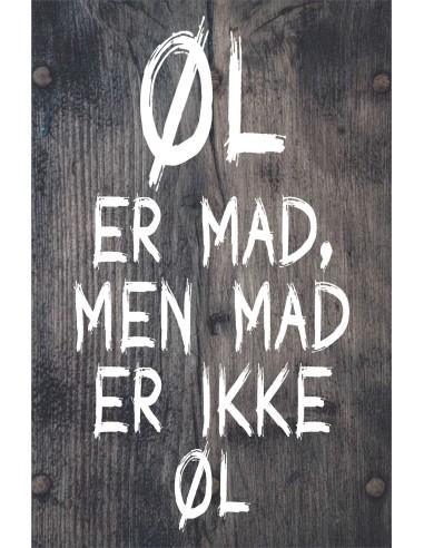 Skilt 186 - Øl er mad