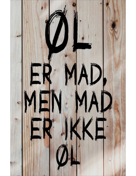 Skilt 186 - Øl er mad