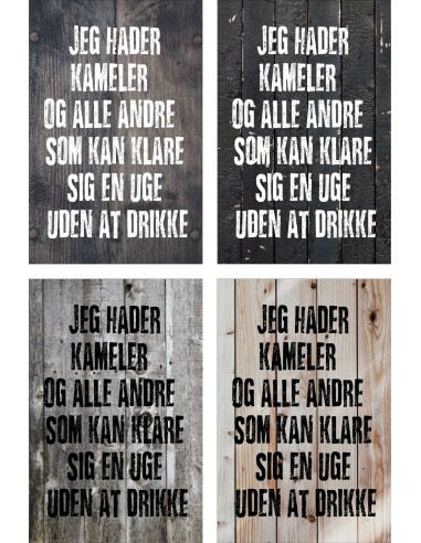 Skilt 187 - Jeg hader kameler