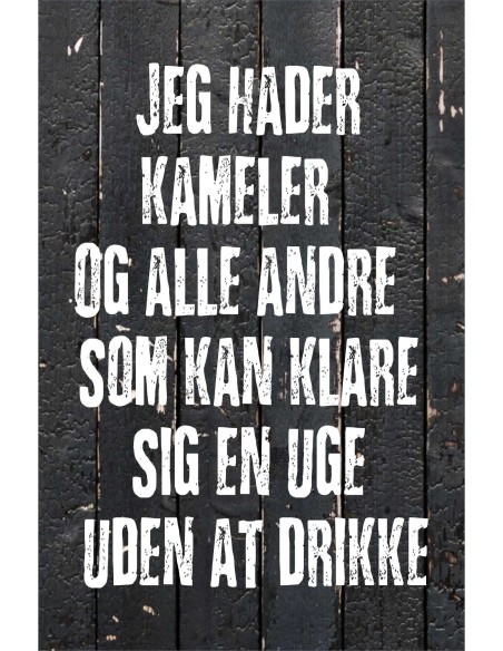 Skilt 187 - Jeg hader kameler